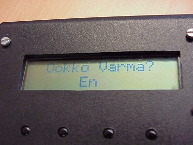 Esimerkki valikkotekstist